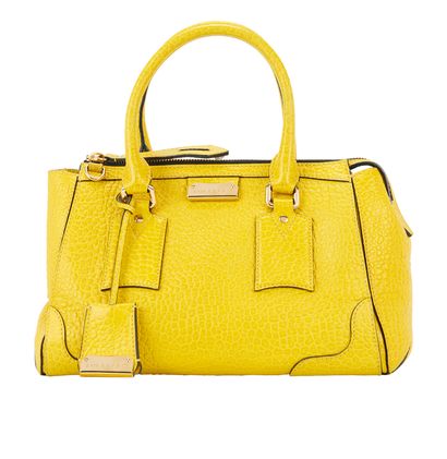Heritage Small Gladstone Tote, &pound;250, Handbags, Yellow, Leather, Front view